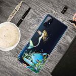For OnePlus Nord N10 5G Shockproof Painted Transparent TPU Protective Case(Mermaid)