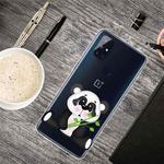 For OnePlus Nord N10 5G Shockproof Painted Transparent TPU Protective Case(Mini Panda)