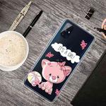 For OnePlus Nord N100 Shockproof Painted Transparent TPU Protective Case(Cute Cat)