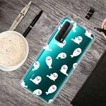 For Huawei P Smart 2021 Shockproof Painted Transparent TPU Protective Case(White Sea Lion)