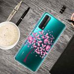 For Huawei P Smart 2021 Shockproof Painted Transparent TPU Protective Case(Butterfly Tree)