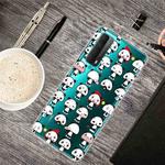 For Huawei P Smart 2021 Shockproof Painted Transparent TPU Protective Case(Mini Panda)
