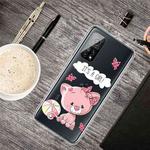 For Xiaomi Mi 10T Pro Shockproof Painted Transparent TPU Protective Case(Cute Cat)