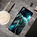 For OnePlus Nord N10 5G Shockproof Painted Transparent TPU Protective Case(Moonlight Wolf)