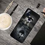 For OnePlus Nord N100 Shockproof Painted Transparent TPU Protective Case(Reflected Wolf)