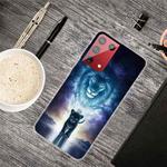 For Samsung Galaxy S21 Ultra 5G Colored Drawing Clear TPU Protective Cases(The Lion King)