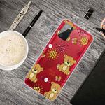 For Samsung Galaxy A02s Shockproof Painted Transparent TPU Protective Case(Little Brown Bear)