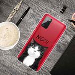 For Samsung Galaxy A02s Shockproof Painted Transparent TPU Protective Case(NO Cat)