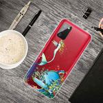 For Samsung Galaxy A02s Shockproof Painted Transparent TPU Protective Case(Mermaid)
