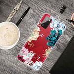For Samsung Galaxy A02s Shockproof Painted Transparent TPU Protective Case(Gem Flower)
