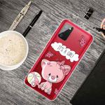 For Samsung Galaxy A02s Shockproof Painted Transparent TPU Protective Case(Cute Cat)