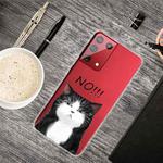 For Samsung Galaxy S21 Ultra 5G Shockproof Painted Transparent TPU Protective Case(NO Cat)