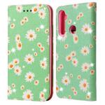 For OPPO Realme 5 & C3 Glittering Daisy Magnetic Horizontal Flip Leather Case with Holder & Card Slots & Photo Frame(Green)