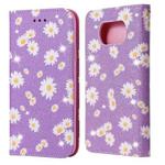 For Xiaomi Poco X3 NFC Glittering Daisy Magnetic Horizontal Flip Leather Case with Holder & Card Slots & Photo Frame(Purple)