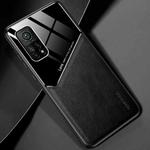 For Xiaomi Mi 10T Pro All-inclusive Leather + Organic Glass Protective Case with Metal Iron Sheet(Black)