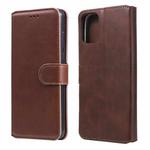 For Motorola Moto G9 Plus Classic Calf Texture PU + TPU Horizontal Flip Leather Case, with Holder & Card Slots & Wallet(Brown)