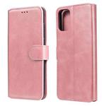 For Motorola Moto G9 Plus Classic Calf Texture PU + TPU Horizontal Flip Leather Case, with Holder & Card Slots & Wallet(Rose Gold)