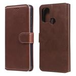 For OPPO A53 / A53S / A32 Classic Calf Texture PU + TPU Horizontal Flip Leather Case, with Holder & Card Slots & Wallet(Brown)