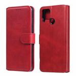 For OPPO Realme C15 / C12 Classic Calf Texture PU + TPU Horizontal Flip Leather Case, with Holder & Card Slots & Wallet(Red)