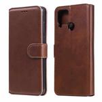 For OPPO Realme C15 / C12 Classic Calf Texture PU + TPU Horizontal Flip Leather Case, with Holder & Card Slots & Wallet(Brown)