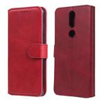 For Nokia 2.4 Classic Calf Texture PU + TPU Horizontal Flip Leather Case, with Holder & Card Slots & Wallet(Red)