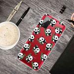 For Samsung Galaxy A02s Shockproof Painted Transparent TPU Protective Case(Panda)