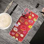For Samsung Galaxy S21 5G Shockproof Painted Transparent TPU Protective Case(Donuts)