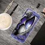For Huawei Nova 8 SE Shockproof Painted Transparent TPU Protective Case(Great Purple Butterfly)