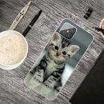 For Huawei Nova 8 SE Shockproof Painted Transparent TPU Protective Case(Sitting Cat)