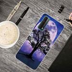 For Huawei P Smart 2021 Shockproof Painted Transparent TPU Protective Case(Moon Tree)