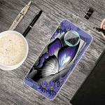 For Xiaomi Mi 10T Lite 5G Shockproof Painted Transparent TPU Protective Case(Great Purple Butterfly)