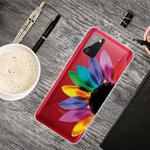 For Samsung Galaxy A02s Shockproof Painted Transparent TPU Protective Case(Sun Flower)
