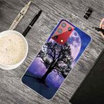 For Samsung Galaxy S21 5G Shockproof Painted Transparent TPU Protective Case(Moon Tree)