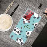 For Samsung Galaxy S21+ 5G Shockproof Painted Transparent TPU Protective Case(Smiling Panda)