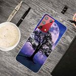 For Samsung Galaxy S21 Ultra 5G Shockproof Painted Transparent TPU Protective Case(Moon Tree)