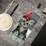 For Samsung Galaxy S21 Ultra 5G Shockproof Painted Transparent TPU Protective Case(Sitting Cat)