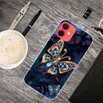 For iPhone 12 / 12 Pro Shockproof Painted Transparent TPU Protective Case(Jewel Butterfly)