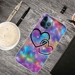 For iPhone 12 Pro Max Shockproof Painted Transparent TPU Protective Case(Starry Love)