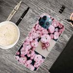 For iPhone 12 Pro Max Shockproof Painted Transparent TPU Protective Case(Envelope Rose)