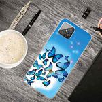 For Huawei Nova 8 SE Shockproof Painted Transparent TPU Protective Case(Blue Butterfly)