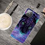 For Huawei Nova 8 SE Shockproof Painted Transparent TPU Protective Case(Purple Tiger)