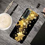 For Huawei P Smart 2021 Shockproof Painted Transparent TPU Protective Case(Gold Star)
