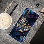 For Huawei P Smart 2021 Shockproof Painted Transparent TPU Protective Case(Jewel Butterfly)