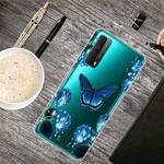 For Huawei P Smart 2021 Shockproof Painted Transparent TPU Protective Case(Dream Butterfly)