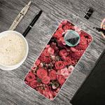 For Xiaomi Mi 10T Lite 5G Shockproof Painted Transparent TPU Protective Case(Many Red Roses)