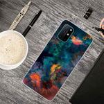 For OnePlus 8T Shockproof Painted Transparent TPU Protective Case(Watercolor Ink)