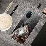 For OnePlus 8T Shockproof Painted Transparent TPU Protective Case(Call Wolf)