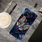 For OnePlus 8T Shockproof Painted Transparent TPU Protective Case(Jewel Butterfly)
