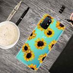 For OnePlus 8T Shockproof Painted Transparent TPU Protective Case(Yellow Chrysanthemum)