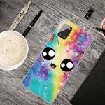 For Samsung Galaxy A31 Shockproof Painted Transparent TPU Protective Case(Starry Cute Cat)